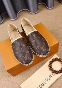 les chaussures de luxe louis vuitton grass weave mocassin hommes brown